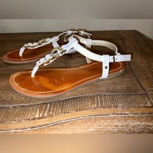 White Guess Sandals